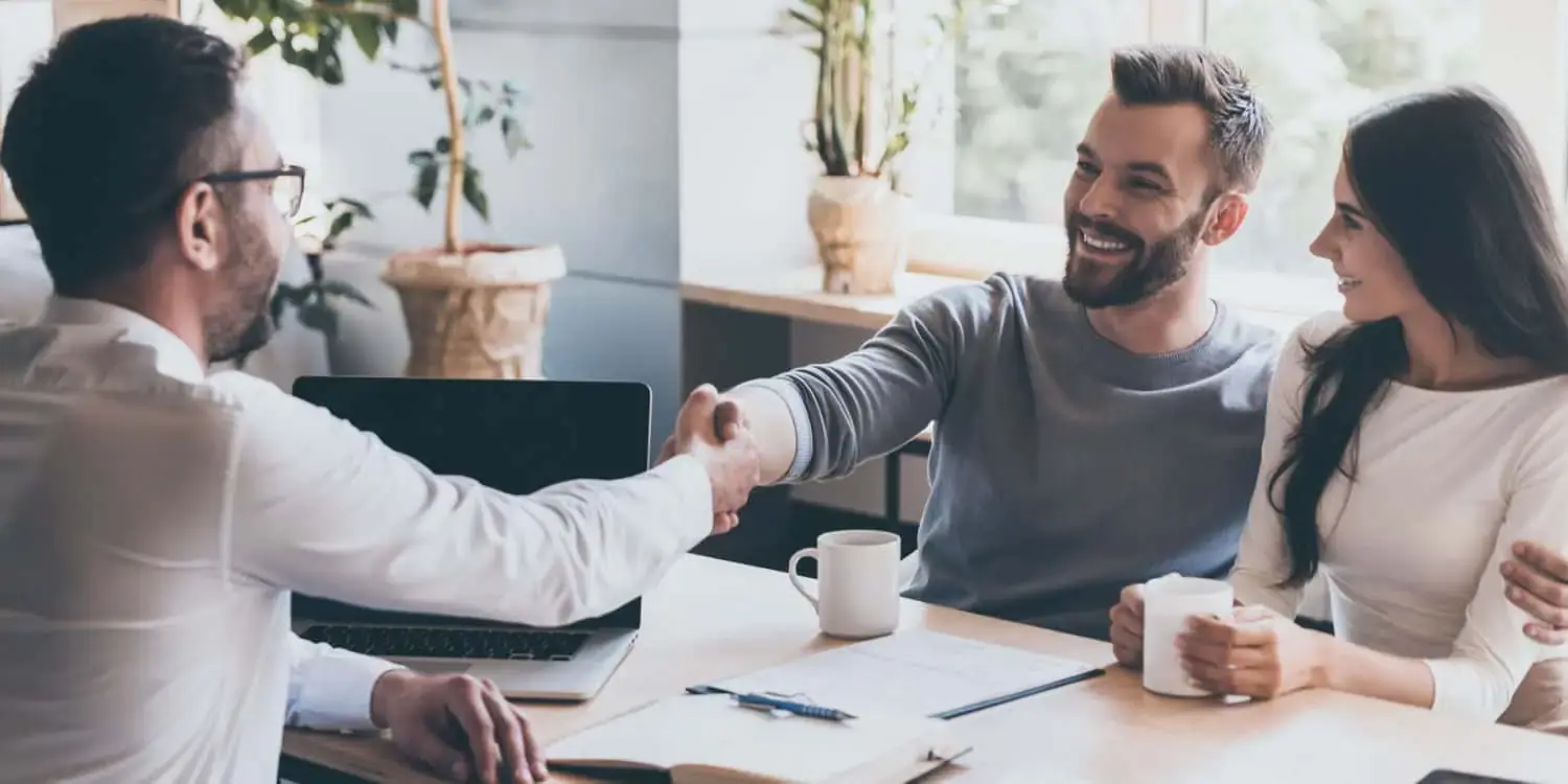 Advisor meeting clients